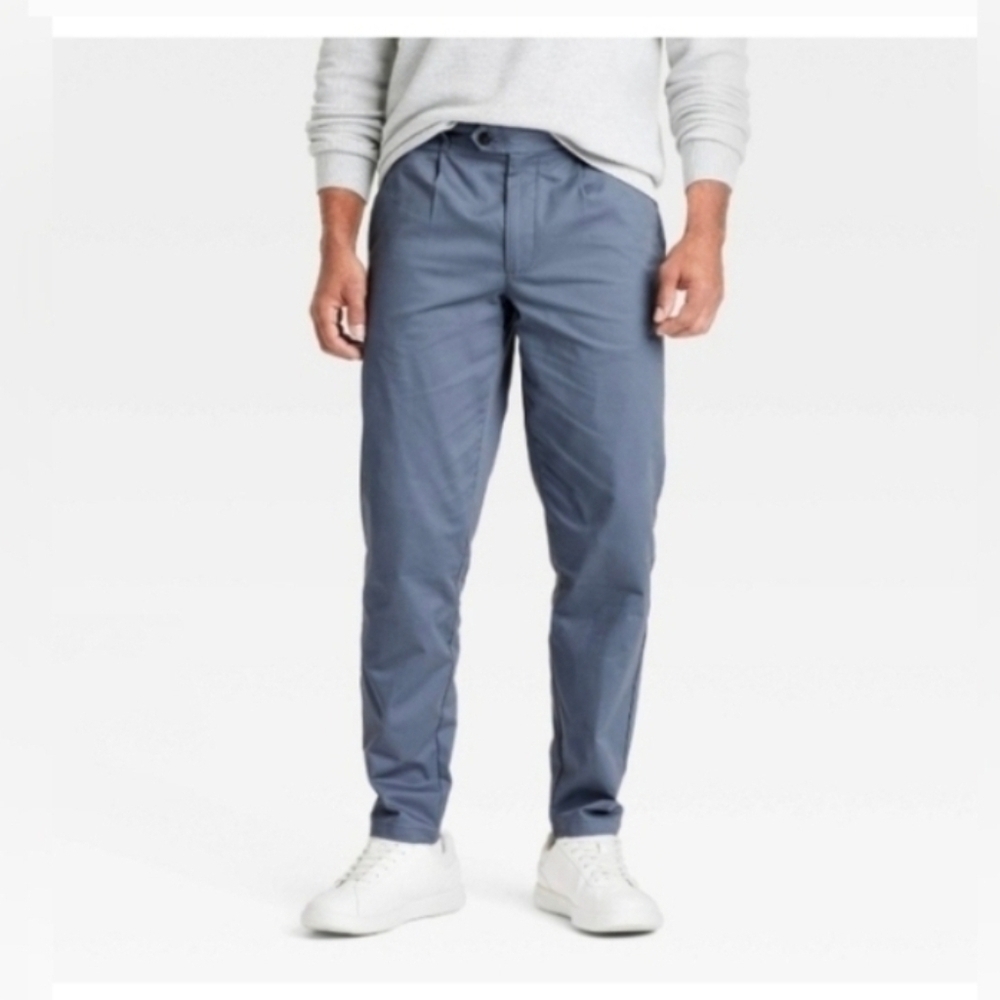 Goodfellow & Co Dress Trousers Steel Gray Cotton Spandex Relaxed Leg Men's